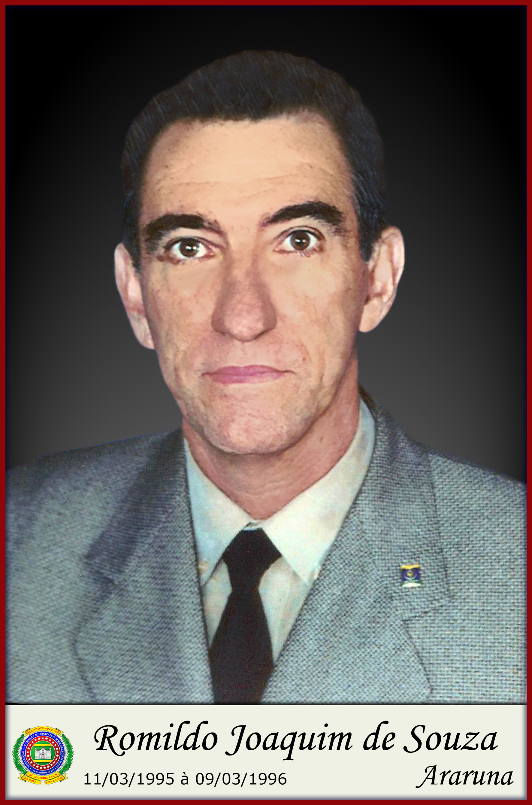 Foto do Prefeito Romildo Joaquim, de Souza